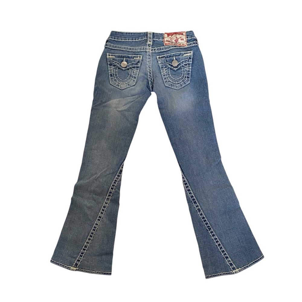True Religion low rise waisted Wide Leg Flare bootcut Jeans size 24